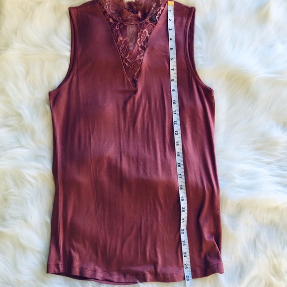 Knit & Lace Mock Neck Sleeveless Top - Picture 7 of 10